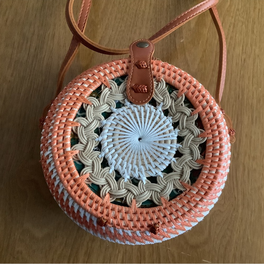 Bali Style Rattan Crossbody Purse